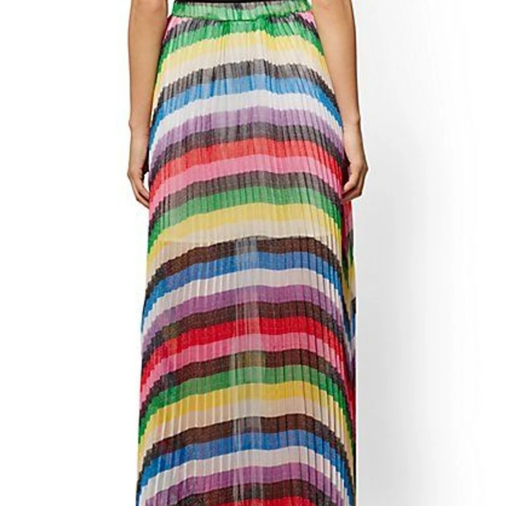 Rainbow maxi skirt with slit